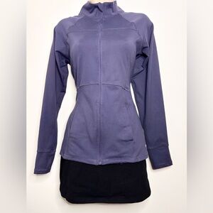 Slate Grey Fitted Long Sleeve Track Jacket